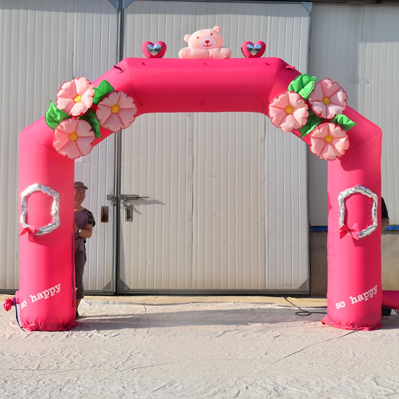 礼纪镇粉色婚礼拱门